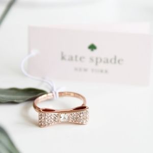 NWT KATE SPADE ROSE GOLD BOW RINGS SIZE 7